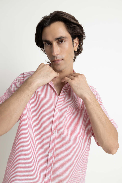 Striped Seersucker Shirt